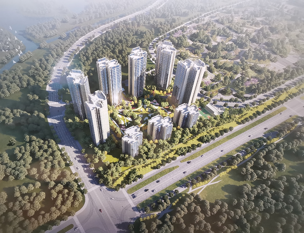 仁寿翡翠城 小高层，高层类型的建筑